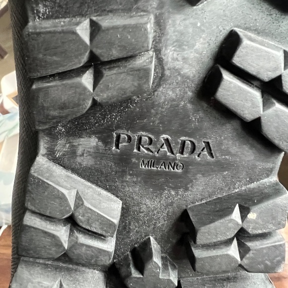 Prada Genuine Black Leather Ankle Boots Men's Sz 9 - Picture 8 of 10